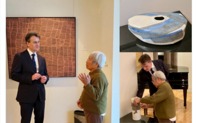 His Excellency Mr Justin Hayhurst, Ambassador of Australia to Japan, posted on X about Hiroe Swen, her ceramic art and the cultural ties between Australia & Japan,  a day after Hiroe Swen’s visit to the Embassy on March 13, 2024